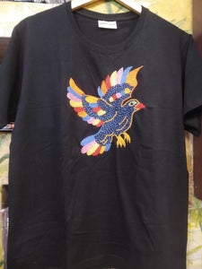 Tshirt. Rainbow bird.