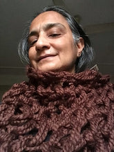 Load image into Gallery viewer, Warm brown Infinity Scarf
