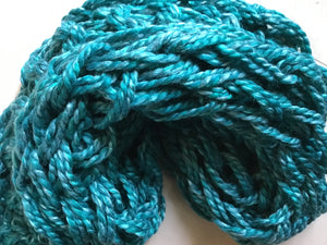 Turquoise Wool Infinity Scarf.
